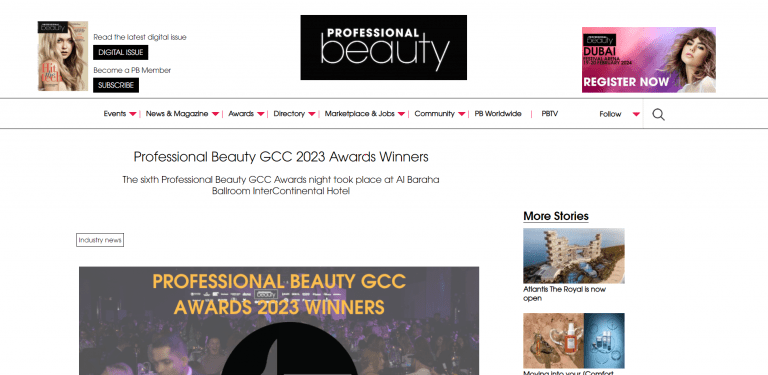 Professional Beauty GCC 2023 Awards Winners